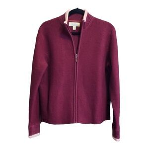 Cabela's Cardigan Sweater Women's L
Wool Blend Maroon Thick Warm